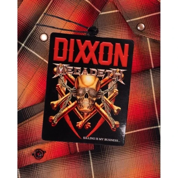 Dixxon Flannel MEGADETH FLANNEL.  Men's Large  - New In Bag With Tags - Picture 3 of 6